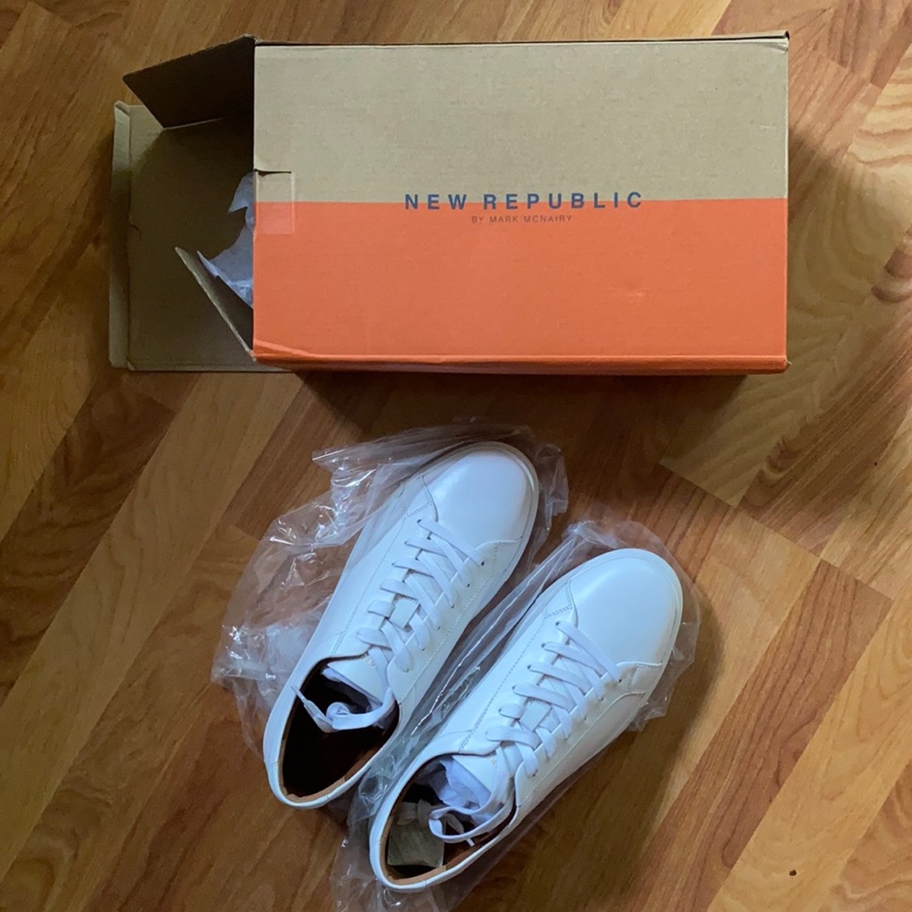 New Republic by Mark McNairy White Leather Shoes